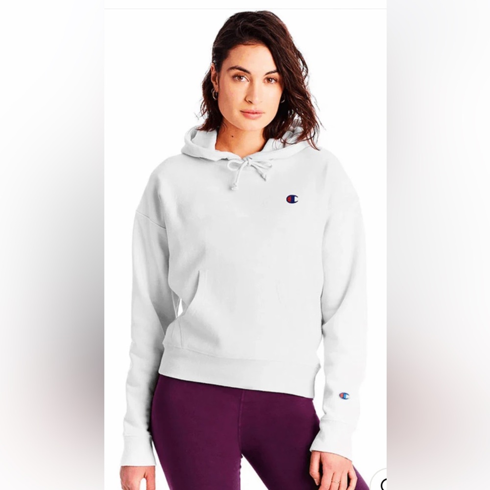 Champion White Reverse Weave Hoodie